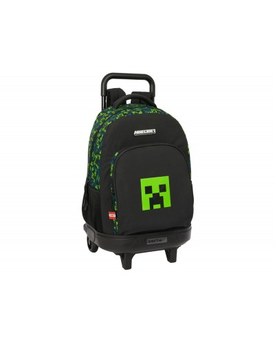 Mochila safta grande con ruedas compact extraible minecraft tnt 450x330x220 mma