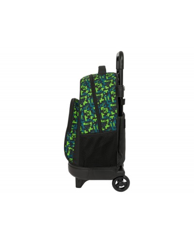Mochila safta grande con ruedas compact extraible minecraft tnt 450x330x220 mma