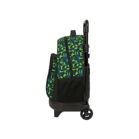 Mochila safta grande con ruedas compact extraible minecraft tnt 450x330x220 mma