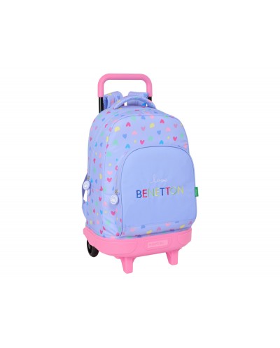 Mochila safta grande con ruedas compact extraible benetton lila 450x330x220mm