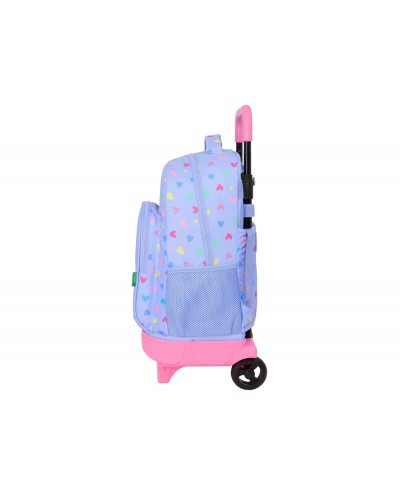 Mochila safta grande con ruedas compact extraible benetton lila 450x330x220mm