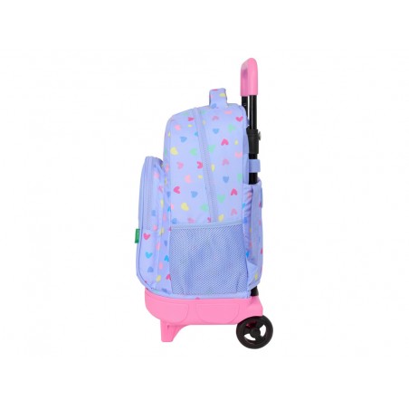 Mochila safta grande con ruedas compact extraible benetton lila 450x330x220mm