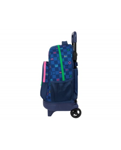 Mochila safta grande con ruedas compact extraible benetton damero 450x330x220 mm