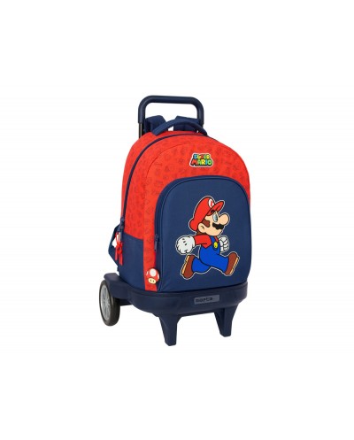 Mochila safta grande con ruedas compact evolution extraible super mario trick 450x330x220 mm