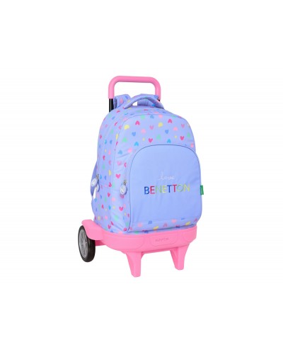 Mochila safta grande con ruedas compact evolution extraible benetton lila 450x330x220 mm