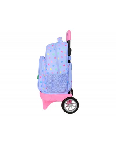 Mochila safta grande con ruedas compact evolution extraible benetton lila 450x330x220 mm