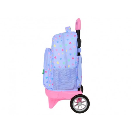 Mochila safta grande con ruedas compact evolution extraible benetton lila 450x330x220 mm