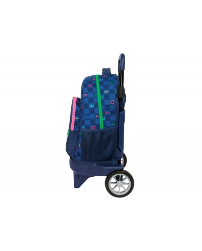 Mochila safta grande con ruedas compact evolution extraible benetton damero 450x330x220 mm