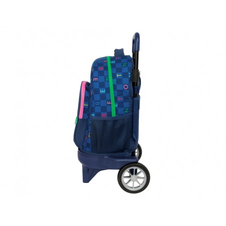 Mochila safta grande con ruedas compact evolution extraible benetton damero 450x330x220 mm