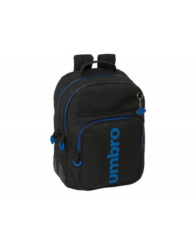 Mochila safta doble con cantoneras adaptable a carro umbro jet black 420x320x150 mm