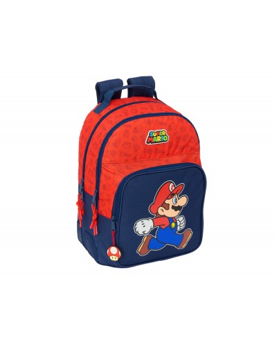 Mochila safta doble con cantoneras adaptable a carro super mario trick 420x320x150 mm