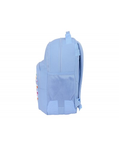 Mochila safta doble con cantoneras adaptable a carro reciclado smiley world joyful 420x320x150 mm