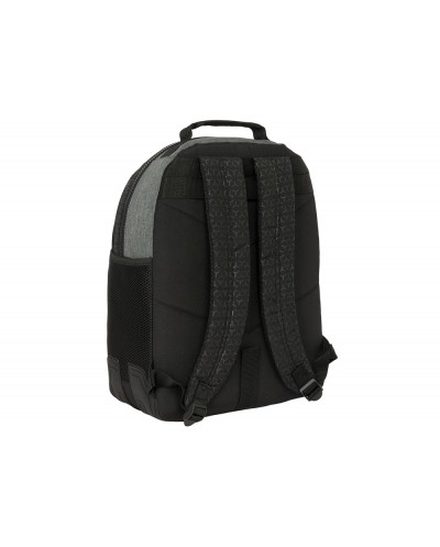 Mochila safta doble con cantoneras adaptable a carro reciclado blackfit8 old school 420x320x150 mm