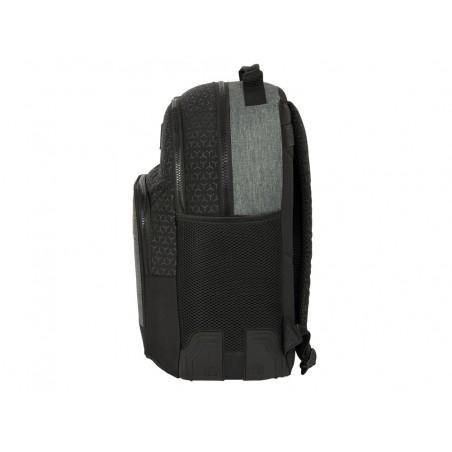 Mochila safta doble con cantoneras adaptable a carro reciclado blackfit8 old school 420x320x150 mm