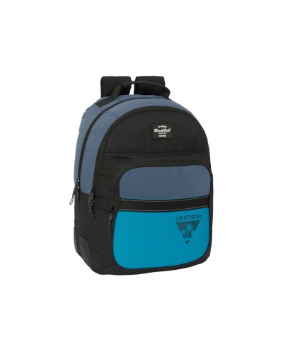 Mochila safta doble con cantoneras adaptable a carro reciclado blackfit8 california 420x320x150 mm