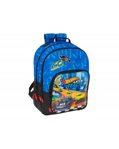 Mochila safta doble con cantoneras adaptable a carro hot wheels let s race 420x320x150 mm
