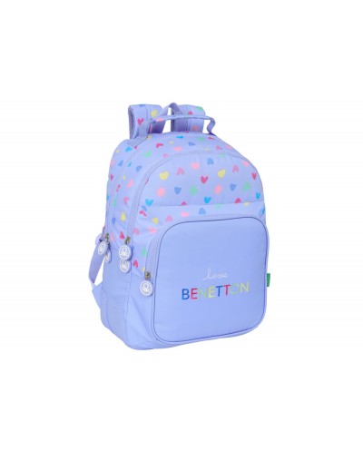 Mochila safta doble con cantoneras adaptable a carro benetton lila 420x320x150 mm