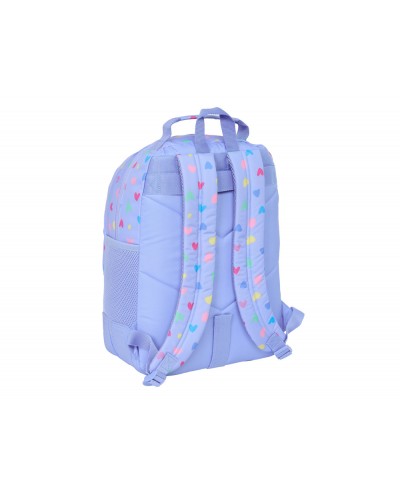 Mochila safta doble con cantoneras adaptable a carro benetton lila 420x320x150 mm