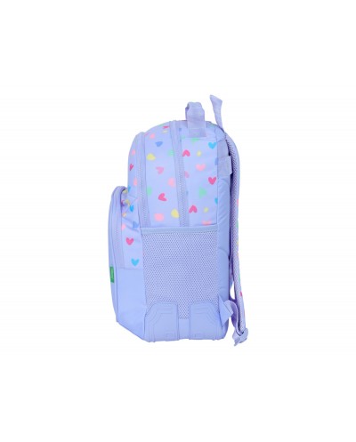 Mochila safta doble con cantoneras adaptable a carro benetton lila 420x320x150 mm
