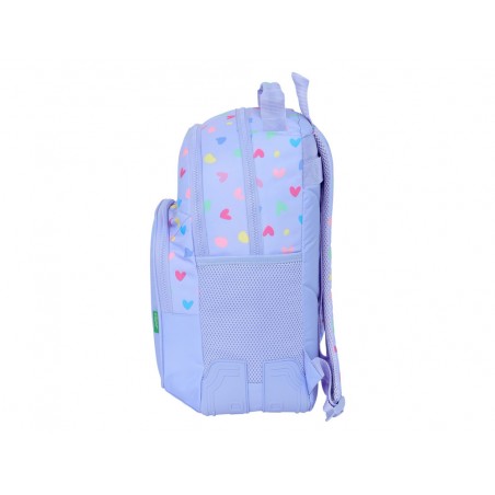 Mochila safta doble con cantoneras adaptable a carro benetton lila 420x320x150 mm