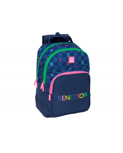 Mochila safta doble con cantoneras adaptable a carro benetton damero 420x320x150 mm