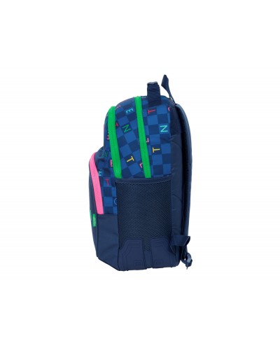 Mochila safta doble con cantoneras adaptable a carro benetton damero 420x320x150 mm