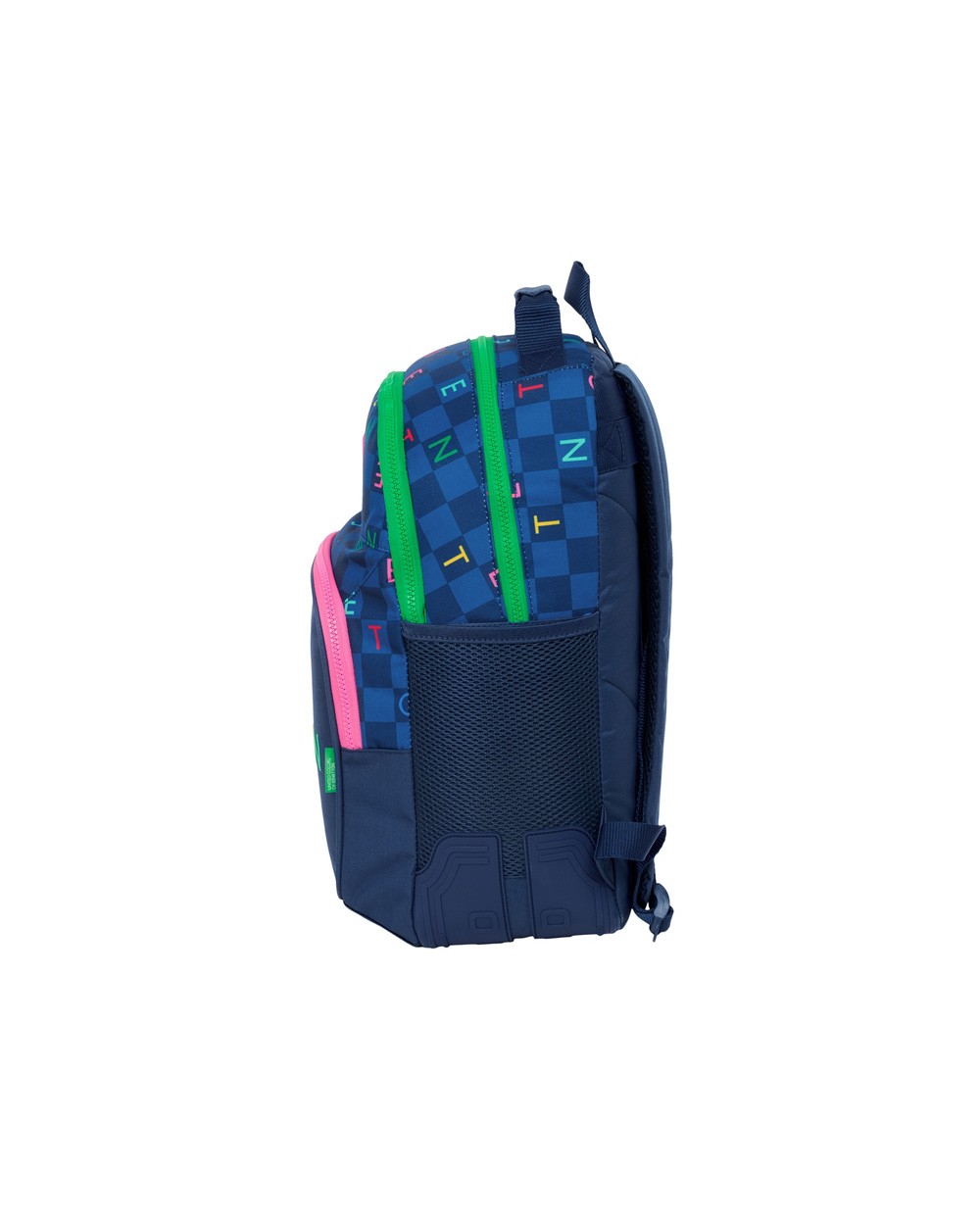 Mochila safta doble con cantoneras adaptable a carro benetton damero 420x320x150 mm