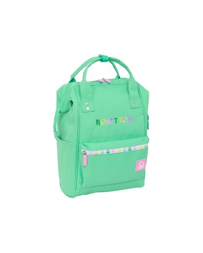Mochila safta con asas para portatil 13 benetton mint 400x270x190 mm