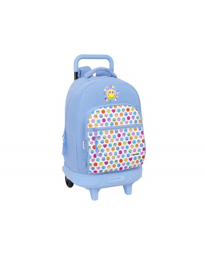 Mochila safta grande con ruedas compact extraible reciclado smiley world joyful 450x330x220 mm