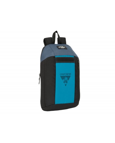 Mini mochila safta con cremallera vertical reciclable blackfit8 california 390x220x100 mm