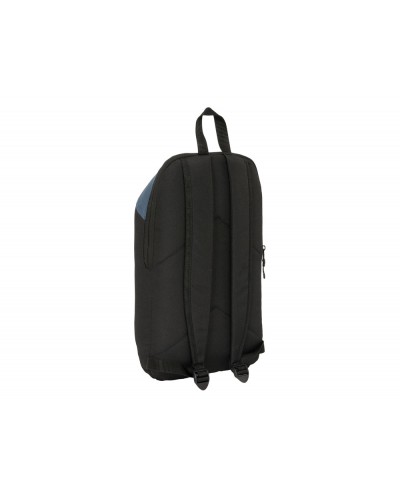 Mini mochila safta con cremallera vertical reciclable blackfit8 california 390x220x100 mm