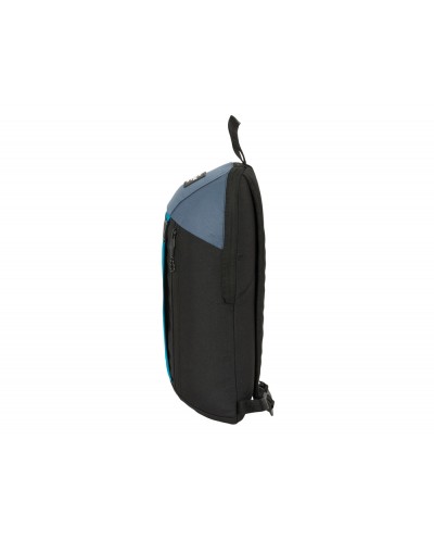 Mini mochila safta con cremallera vertical reciclable blackfit8 california 390x220x100 mm