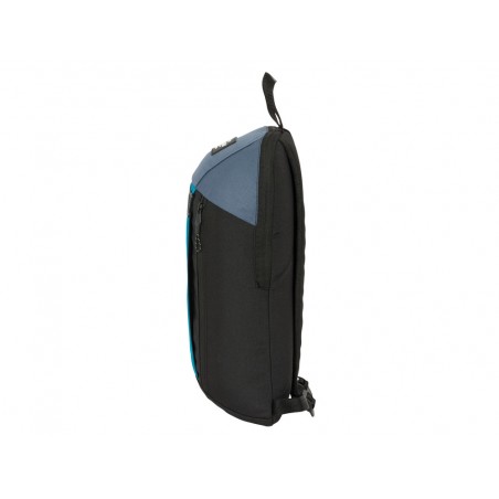 Mini mochila safta con cremallera vertical reciclable blackfit8 california 390x220x100 mm