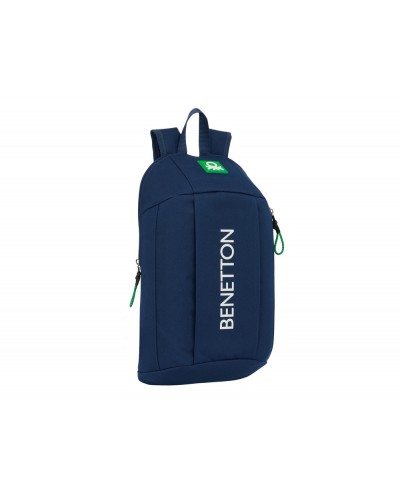 Mini mochila safta con cremallera vertical benetton green 390x220x100 mm