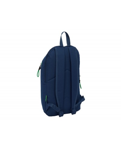 Mini mochila safta con cremallera vertical benetton green 390x220x100 mm