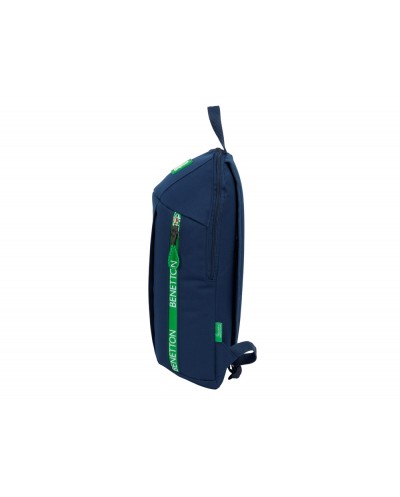 Mini mochila safta con cremallera vertical benetton green 390x220x100 mm