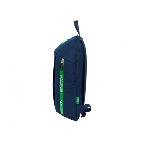 Mini mochila safta con cremallera vertical benetton green 390x220x100 mm