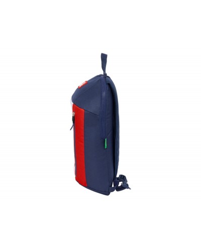 Mini mochila safta con cremallera vertical benetton flag 390x220x100 mm