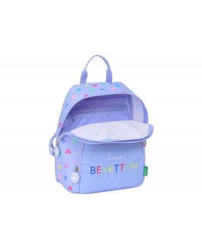 Mini mochila safta benetton lila 300x250x130 mm