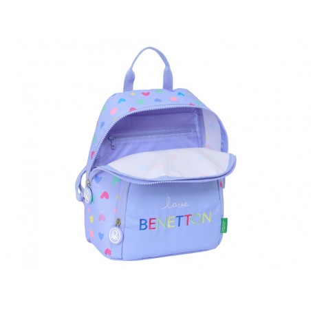 Mini mochila safta benetton lila 300x250x130 mm
