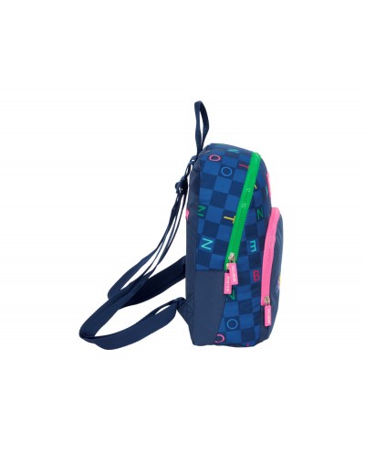 Mini mochila safta benetton damero 300x250x130 mm