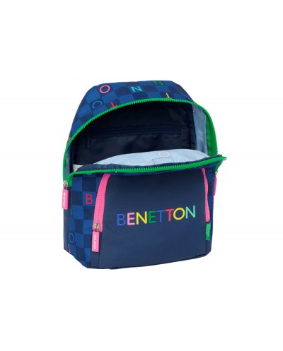 Mini mochila safta benetton damero 300x250x130 mm