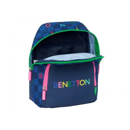 Mini mochila safta benetton damero 300x250x130 mm