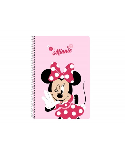 Cuaderno espiral safta tapa extradura folio 80 hojas cuadro 4 mm 60 gr minnie mouse nalve