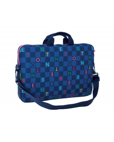 Funda para portatil 156 safta benetton damero 270x400x40 mm