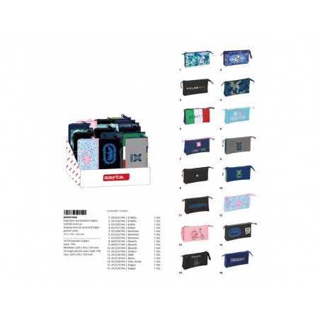 Expositor bolso escolar portatodo safta triples 195x315x235 mm
