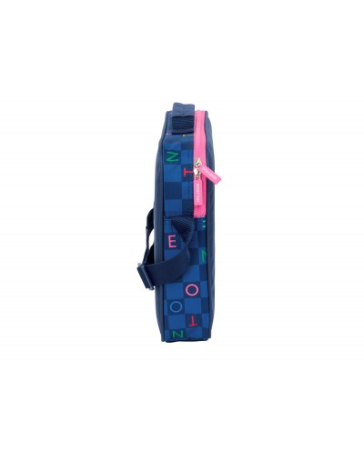 Cartera escolar safta extraescolares benetton damero 280x380x60 mm