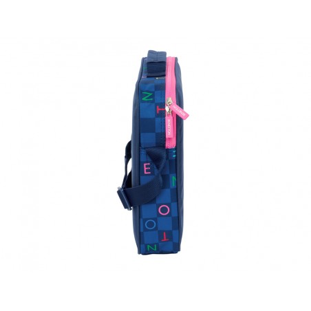 Cartera escolar safta extraescolares benetton damero 280x380x60 mm