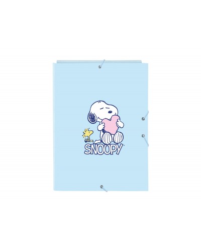 Carpeta carton folio gomas solapas safta snoopy love