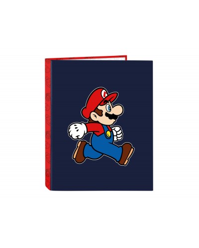 Carpeta carton folio 4 anillas mixtas safta super mario trick